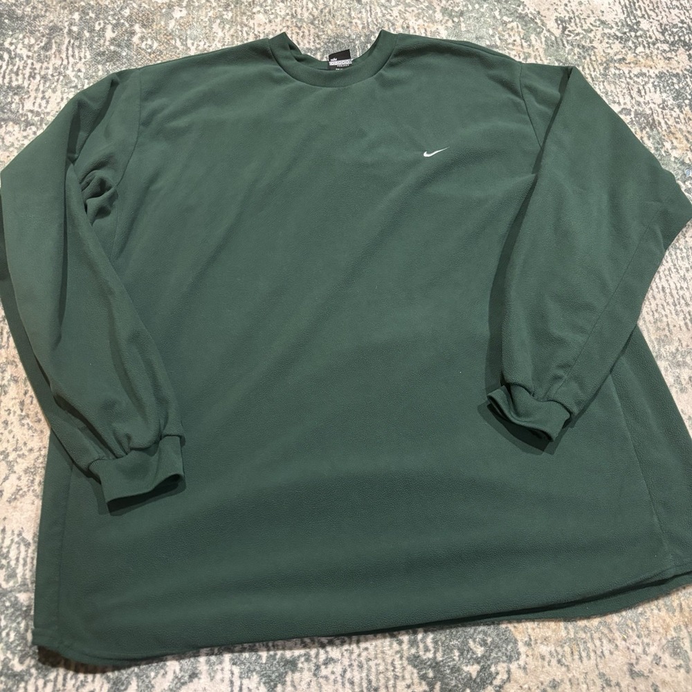Vtg 90s/Y2K Nike Alpha Project Embroidered Swoosh Crewneck Sweatshirt Green 3XL